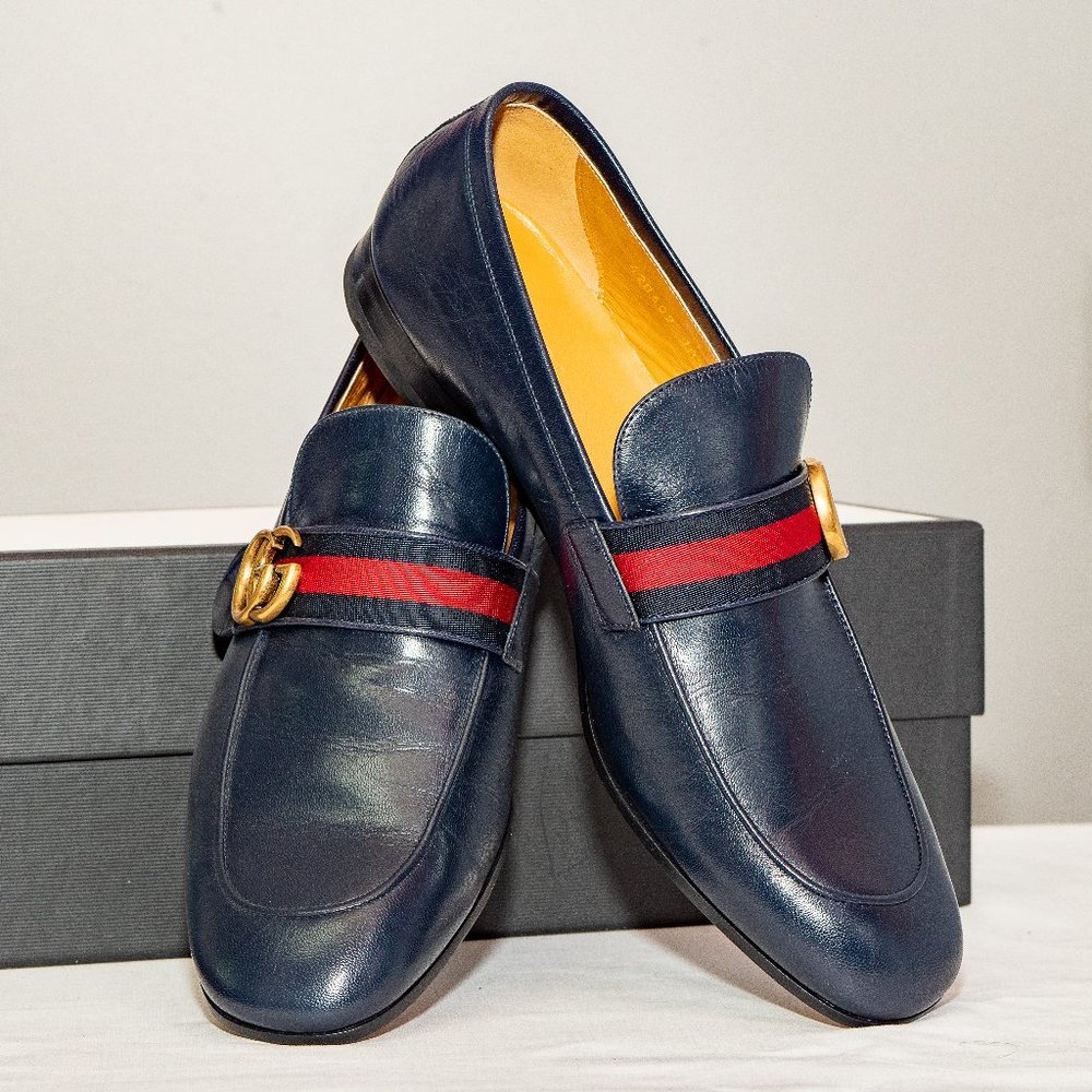 Gucci Gucci Webbing Trimmed Loafers